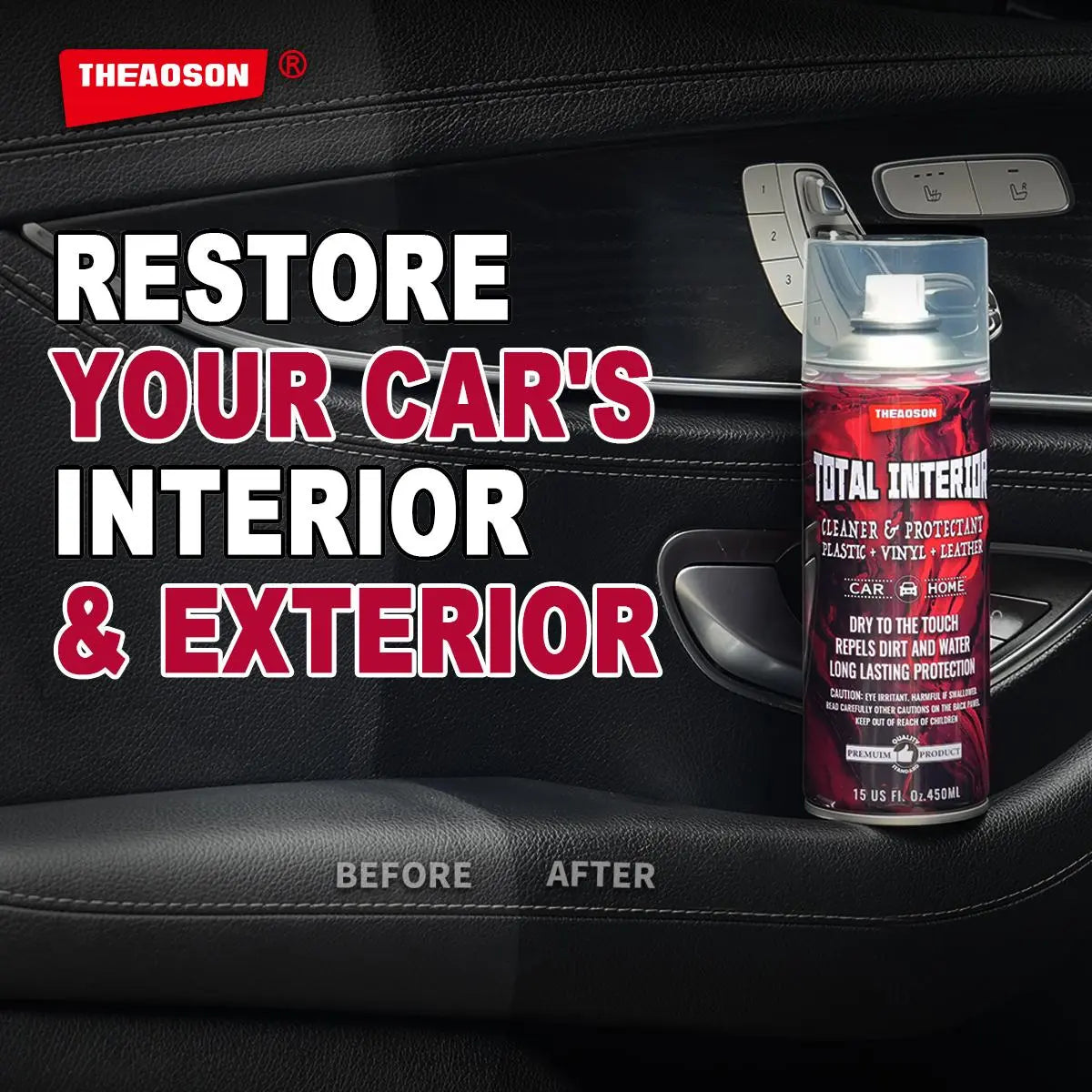 TEKARD Detailer - Ultimate Protection for Vinyl, Rubber, and Plastic Surfaces Car Interior Detailer and Protectant, Waterless Spray Wax:Plastic, Rubber, Leather Cleaner for Car Lnteriors&Exteriors、Quick Detailer、Automotive Care、Durable Protection Glossy
