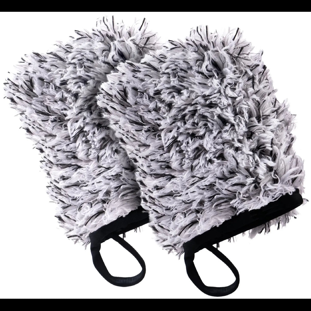 VIKING Wheel Cleaner Mitts for Car, Microfiber Wheel Cleaner for Car Detailing and Rims, Black and White, 5.5 Inch X 4.4 Inch, 2 Pack