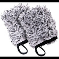 VIKING Wheel Cleaner Mitts for Car, Microfiber Wheel Cleaner for Car Detailing and Rims, Black and White, 5.5 Inch X 4.4 Inch, 2 Pack