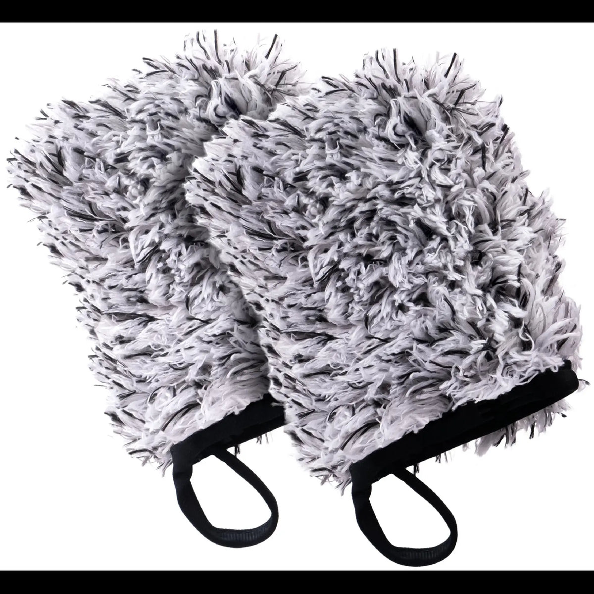 VIKING Wheel Cleaner Mitts for Car, Microfiber Wheel Cleaner for Car Detailing and Rims, Black and White, 5.5 Inch X 4.4 Inch, 2 Pack