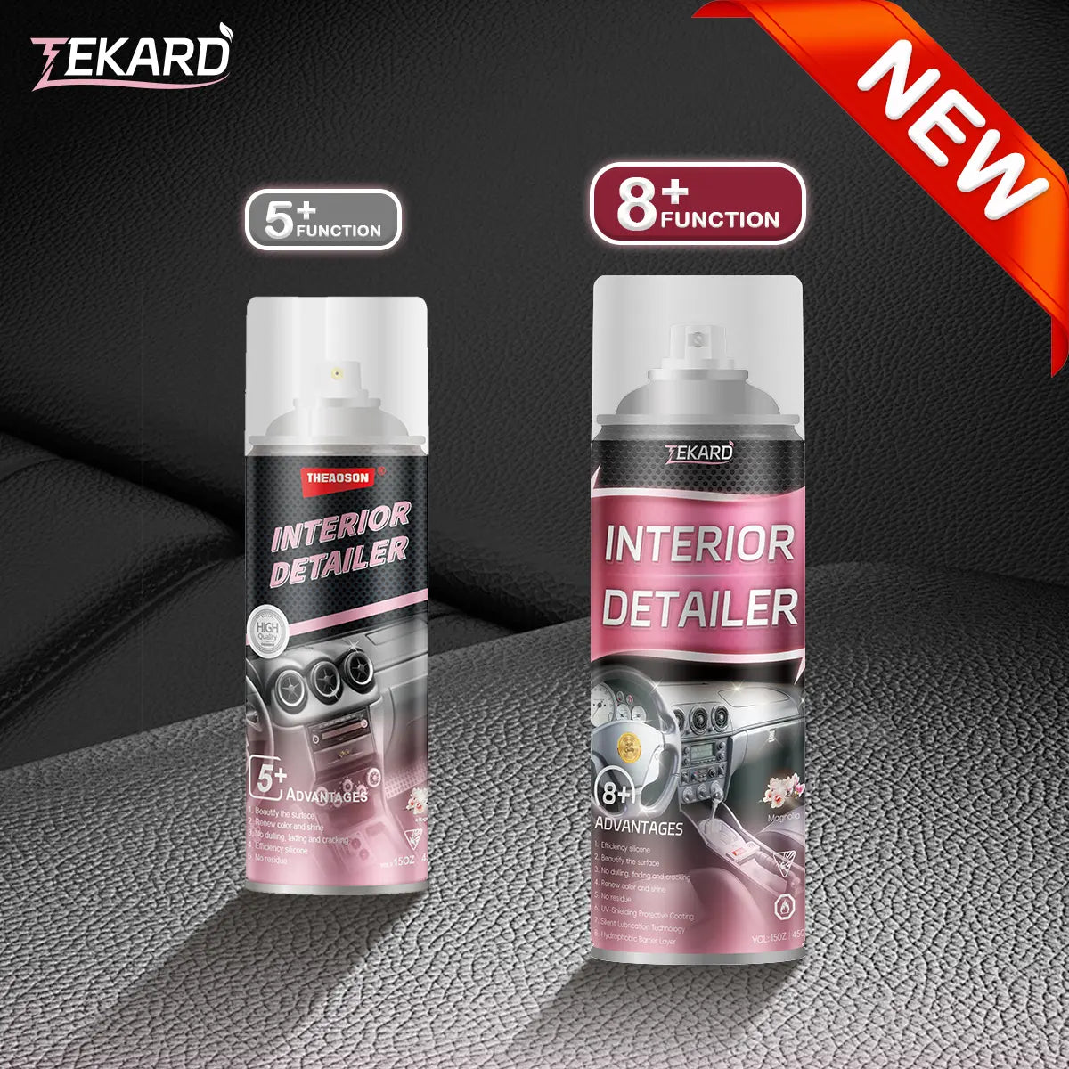 TEKARD Detailer - Ultimate Protection for Vinyl, Rubber, and Plastic Surfaces Car Interior Detailer and Protectant, Waterless Spray Wax:Plastic, Rubber, Leather Cleaner for Car Lnteriors&Exteriors、Quick Detailer、Automotive Care、Durable Protection Glossy