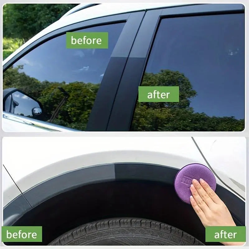 Car Plastic Restorer, Quick Polish for Color Restoration & Protection on Car Panels, Tires & Dashboards, Easy to Use, Long-Lasting Protection, Car Detailing Products, Automotive Detailing Product #GLOBAL PICKS